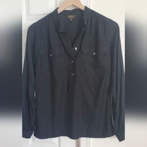 L.L.Bean Signature Black Blouse Size 0